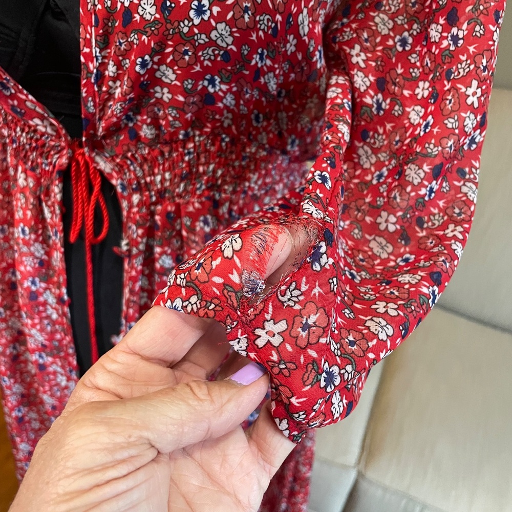Pretty, sheer outer garment, 3/4 sleeve, sz Med - Picture 10 of 10